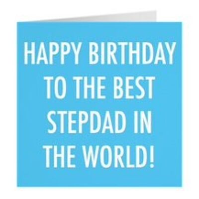 Stepdad Birthday Card - Happy Birthday To The Best Stepdad In The World! - by Hunts England - Urban Colour Collection