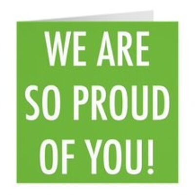 Congratulations / Achievement / Well Done Card - 'We Are So Proud Of You' - Urban Colour Collection