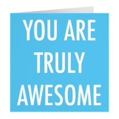 Congratulations Well Done Card - You Are Truly Awesome - by Hunts England - Urban Colour Collection