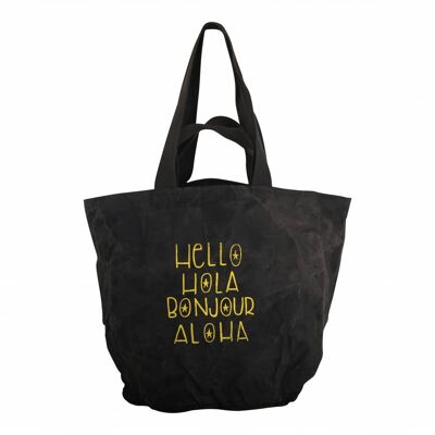 Mycha Ibiza - tas - Espart Hello 4036 - handtas met rits – Canvas Tas