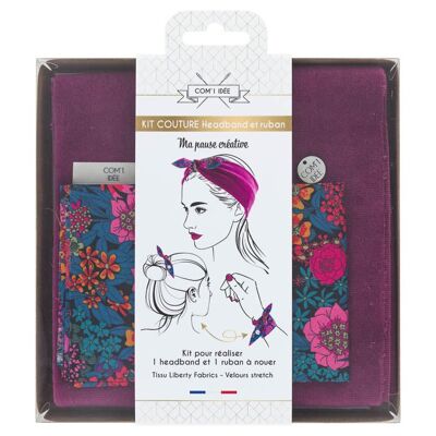 Headband and Ribbon Kit | Velvet & Liberty | Bordeaux