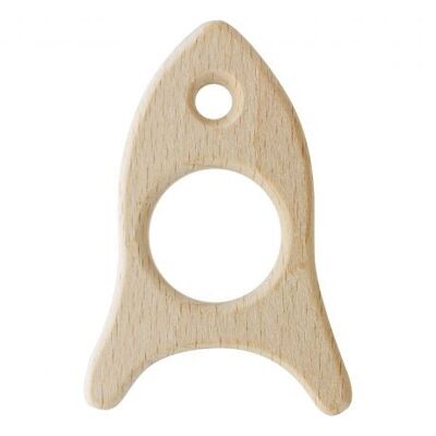 Wooden Baby Teether | Rocket