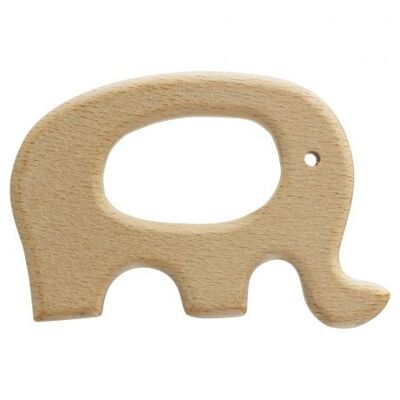 Elephant wooden baby teether
