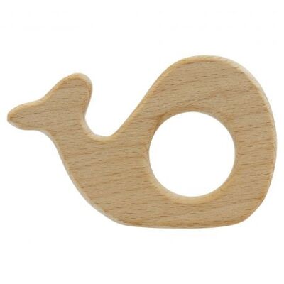Whale wooden baby teether