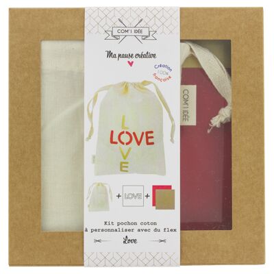 "LOVE" personalized pouch kit
