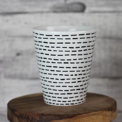 Tazza in ceramica bianca, tazzina moderna Lineas