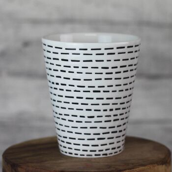 Mug en céramique blanche, tasse à café moderne Lineas 2