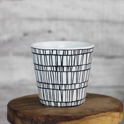 Becher aus Keramik weiß, Kaffeetasse Modern 200ml