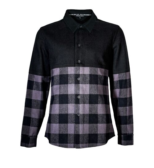 Slim Fit Colour Block Shirt - GREY