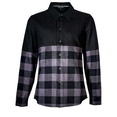 Camicia a blocchi di colore slim fit - GRIGIA