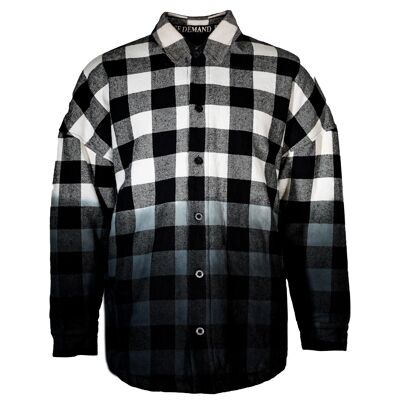 Camisa extragrande con forro de sherpa - NEGRO