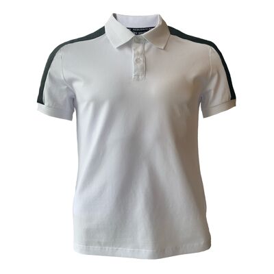 Stretch-Poloshirt - WEISS