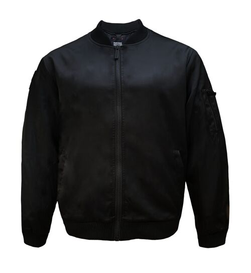 Embroidered Bomber Jacket - BLACK