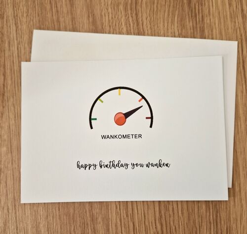 Funny Rude Birthday Greetings Card - Wankometer