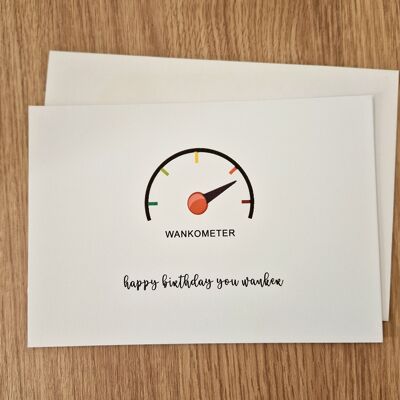 Funny Rude Birthday Greetings Card - Wankometer