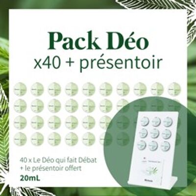 Pack Déodorants X 40 + 1 PRESENTOIR DE COMPTOIR OFFERT