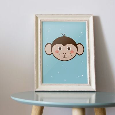 A5 Poster - Monkey color 1 STUDIO URF&OGEL