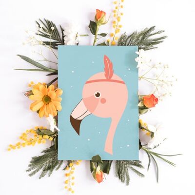 A5 Poster - Flamingo color STUDIO URF&OGEL