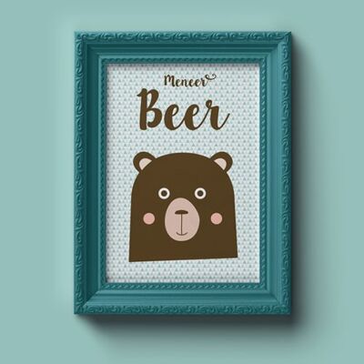 A4 Poster - Meneer Beer STUDIO URF&OGEL