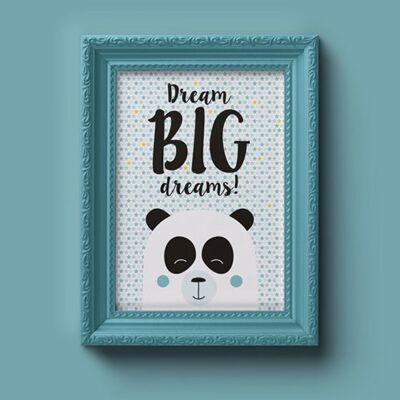 A4 Poster - Panda jongen STUDIO URF&OGEL