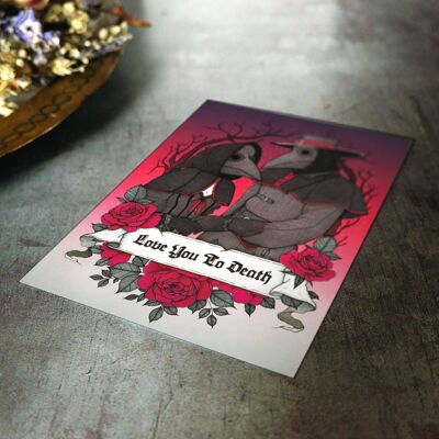 Love You To Death - Postcard Mini Print (POS-PLA-DOC-LOV-PIN)