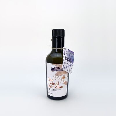 SANNIS Bio-Leinöl mit Zimt - 250ml Flasche