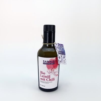 SANNIS Bio-Leinöl mit Chili - 250ml Flasche