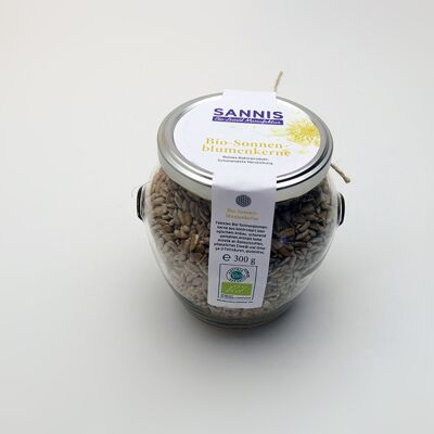 SANNIS Bio-Sonnenblumenkerne - 320g Glas