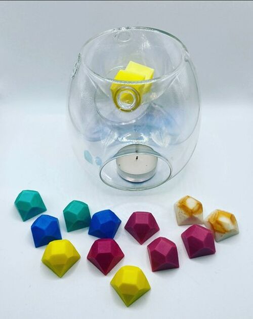 6 Shimmering Wax Melts - Silver