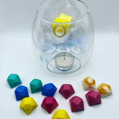 6 Shimmering Wax Melts - Blue