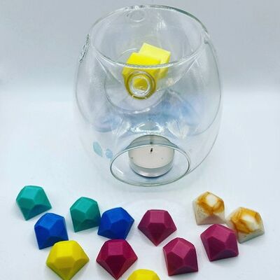 6 Shimmering Wax Melts - White