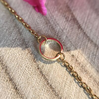 18k Gold Plated Stainless Steel Necklace Backing Has Charms and Charms