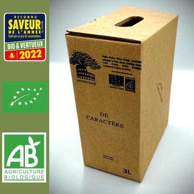 Huile d'olive "DE CARACTERE" BiB 3 litres