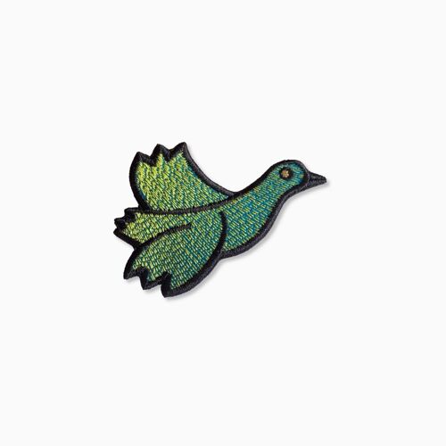Broche Green Bird