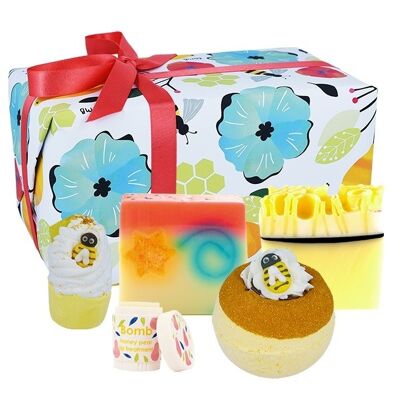 BS007 Bee-autiful Gift Pack ( Bruisbal, Glycerine Zeep, Bad Boter, Mond Verzorging  )