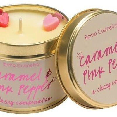 B412 Caramel & Pink Pepper Tinned Candle