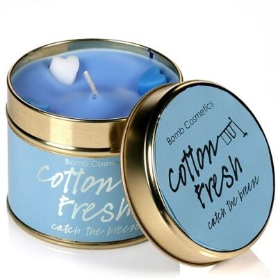 B414 Cotton Fresh Tinned Candle