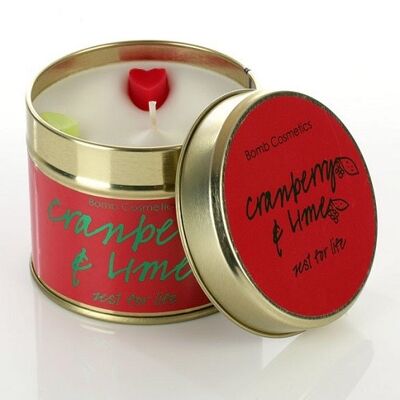 B415 Cranberry and Lime Tinned Candle