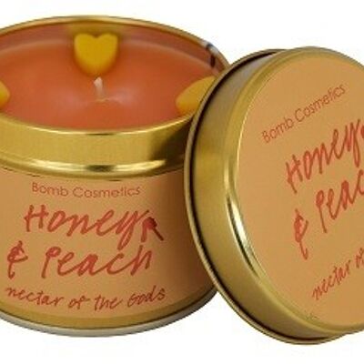 B417 Honey & Peach Tinned Candle