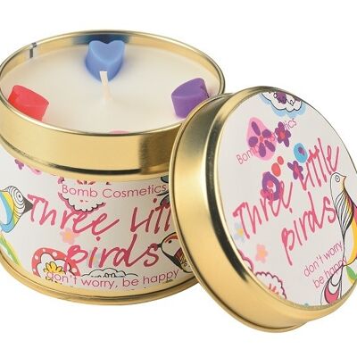 B433 Three little Birds Tinned Candle