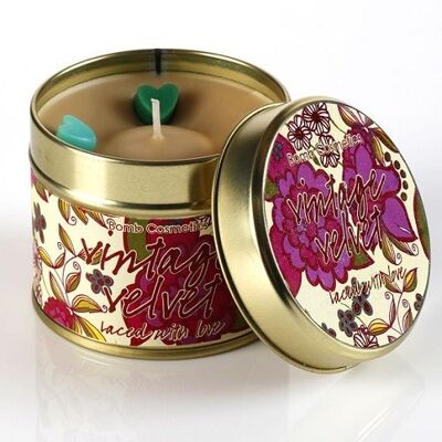 B434 Vintage Velvet Tinned Candle