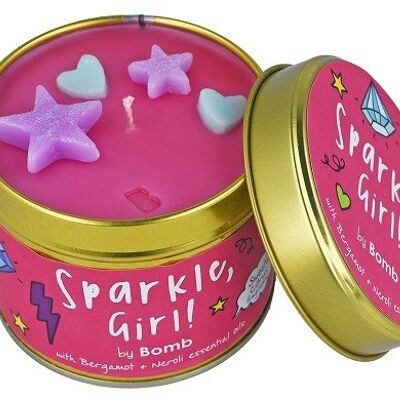 B441 Sparkle Girl Tinned Candle