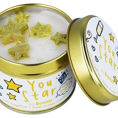 B447 You Star Tinned Candle