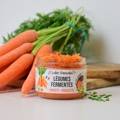 Fresh organic fermented vegetables - Carrots Chives 180g