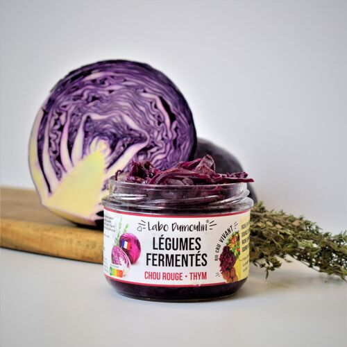 Légumes fermentés  frais bio - Chou rouge Thym 180g