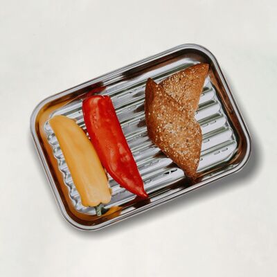 Grill bowl made of stainless steel, non-toxic grilling, reusable