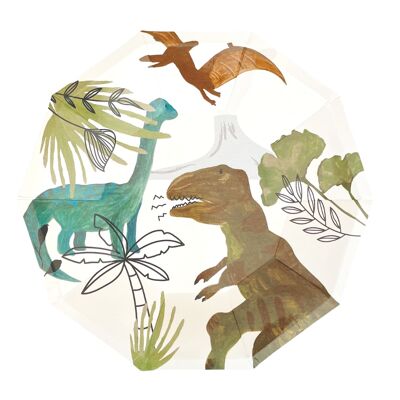 Platos De Papel Dinosaurios | Fiesta de dinosaurios | Placa de dinosaurio | fiesta de dinosaurios