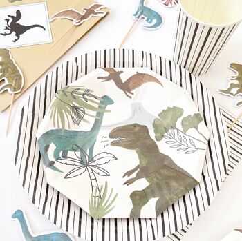 Assiettes en papier Dinosaures | Fête Dinosaure | Dinosaur Plate | Dinosaur Party 2