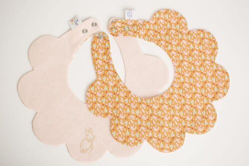 Embroidered Nature Themed Baby Bibs Bunny