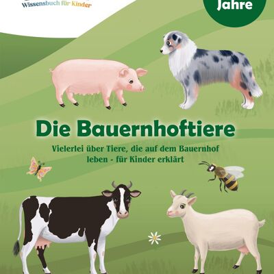 Libro de conocimientos "WiBuKi" para niños: Los animales de la granja - muchas cosas sobre los animales que viven en la granja - para niños a partir de 3 años